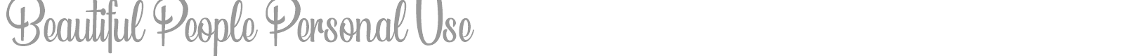 Beautiful People font preview